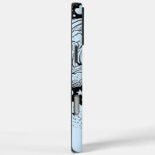 Celestial Dreams Doodles Blue Black Personalisiert Case-Mate iPhone Hülle (Rückseite / Rechts)