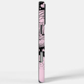 Celestial Dreams Doodles Pink Black Case-Mate iPhone Hülle (Rückseite / Rechts)