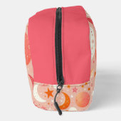 Celestial Dreams Orange und Pink Monogram Waschbeutel (Rechts)