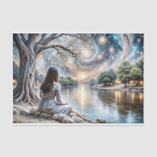 Celestial Dreams Starlit Reverie Decoupage Seidenpapier (Vorderseite)