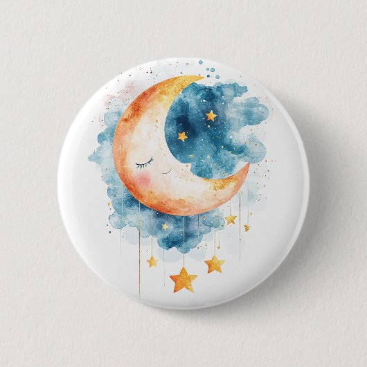 Celestial Dreams Watercolor Button (Vorderseite)