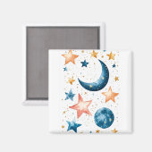 Celestial Dreams Watercolor Magnet (Vorderseite/Rückseite)