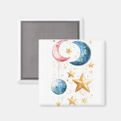 Celestial Dreams Watercolor Magnet (Vorderseite/Rückseite)