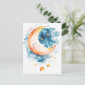 Celestial Dreams Watercolor Postkarte (Stehend Vorderseite)