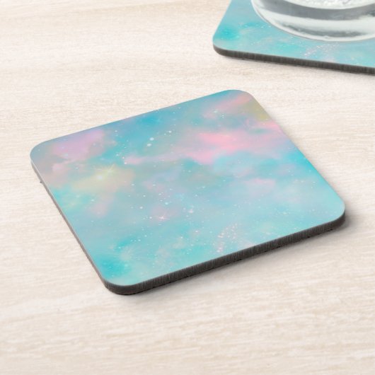 Celestial Dreamscape Pastel Plastic Untersetzer (Linke Seite)