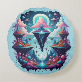 Celestial Dreamscape Pillow Rundes Kissen