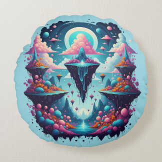 Celestial Dreamscape Pillow Rundes Kissen