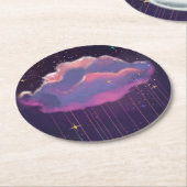 Celestial Dreamy Cloud Runder Pappuntersetzer (Angewinkelt)