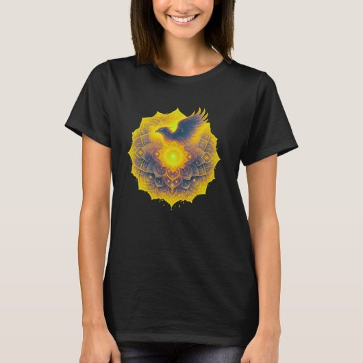 Celestial Eagle Mandala Spiritual Energy T-Shirt (Vorderseite)
