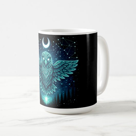 Celestial Eagle – Stellar Freedom Wildlife Galaxy Kaffeetasse (VorderseiteRechts)