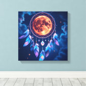 Celestial Eclipse Dreamcatcher Leinwanddruck (Insitu (Holzboden))