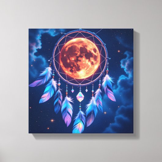 Celestial Eclipse Dreamcatcher Leinwanddruck (Vorderseite)