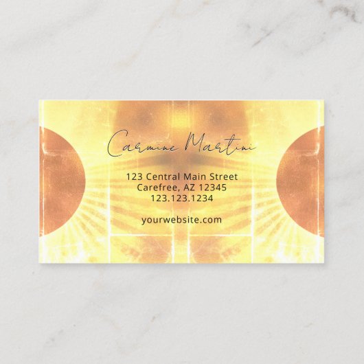 Celestial Eclipse Gefärbte Krawatte Visitenkarte (Rückseite)