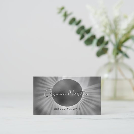 Celestial Eclipse Modern Visitenkarte (Stehend Vorderseite)