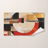 Celestial Elegance: Abstrakte Erkundung in Beige Badhandtuch Set (Handtuch)