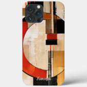 Celestial Elegance: Abstrakte Erkundung in Beige Case-Mate iPhone Hülle (Rückseite)