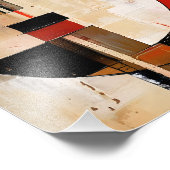 Celestial Elegance: Abstrakte Erkundung in Beige Fotodruck (Ecke)