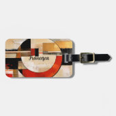 Celestial Elegance: Abstrakte Erkundung in Beige Gepäckanhänger (Vorderseite horizontal)