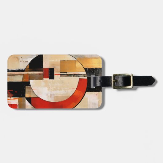 Celestial Elegance: Abstrakte Erkundung in Beige Gepäckanhänger (Vorderseite horizontal)