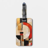 Celestial Elegance: Abstrakte Erkundung in Beige Gepäckanhänger (Rückseite vertikal)