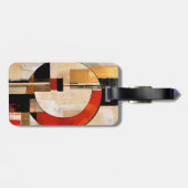 Celestial Elegance: Abstrakte Erkundung in Beige Gepäckanhänger (Rückseite horizontal)