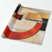 Celestial Elegance: Abstrakte Erkundung in Beige Geschenkpapier (Ungerollt)