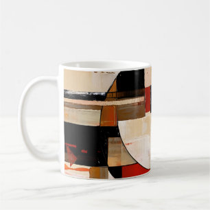 Celestial Elegance: Abstrakte Erkundung in Beige Kaffeetasse
