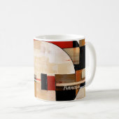 Celestial Elegance: Abstrakte Erkundung in Beige Kaffeetasse (VorderseiteRechts)