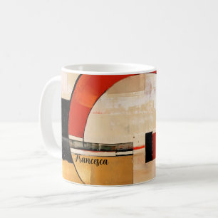 Celestial Elegance: Abstrakte Erkundung in Beige Kaffeetasse
