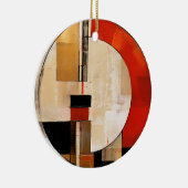 Celestial Elegance: Abstrakte Erkundung in Beige Keramik Ornament (Rechts)