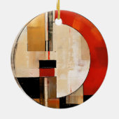 Celestial Elegance: Abstrakte Erkundung in Beige Keramik Ornament (Hinten)