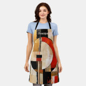 Celestial Elegance: Abstrakte Erkundung in Beige Schürze (Getragen)