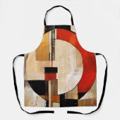 Celestial Elegance: Abstrakte Erkundung in Beige Schürze (Vorderseite)