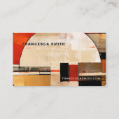 Celestial Elegance: Abstrakte Erkundung in Beige Visitenkarte (Rückseite)