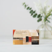 Celestial Elegance: Abstrakte Erkundung in Beige Visitenkarte (Stehend Vorderseite)