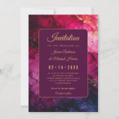 Celestial Elegance: Die Marmorsinfonie Einladung (Vorderseite)