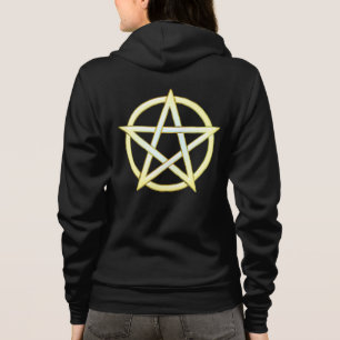 Celestial Elegance: Perle Pentagram Hoodie