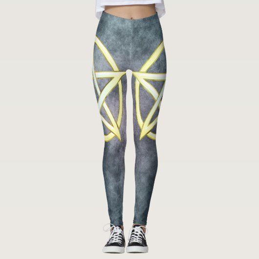 Celestial Elegance: Perle Pentagram Leggings (Vorderseite)