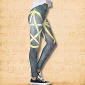 Celestial Elegance: Perle Pentagram Leggings