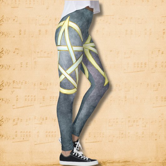 Celestial Elegance: Perle Pentagram Leggings