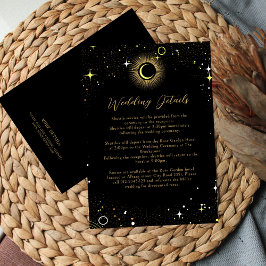 Celestial Elegant Black Wedding Begleitkarte