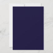 Celestial Elegant Script Midnight Blue Wedding Einladung (Rückseite)