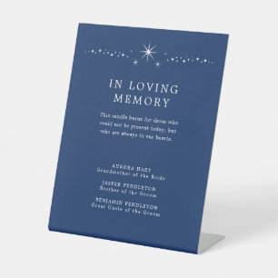 Celestial Elegant Wedding Memorial Pedestal Sign Sockelschild