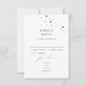Celestial Elegant Wedding Menu RSVP Response Card (Vorderseite)