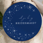 Celestial Elegant Wedding Moon Bridesmaid Proposal Einladung