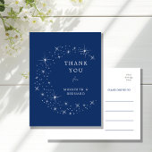 Celestial Elegant Wedding Moon Thank You Postcard Postkarte