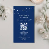 Celestial Elegant Wedding QR Code Website Details Begleitkarte
