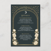 Celestial Elegante Art Nouveau Hochzeit Details Begleitkarte (Vorderseite)