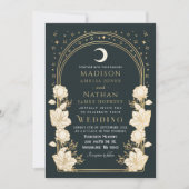 Celestial Elegante Art Nouveau Hochzeit Einladung (Vorderseite)