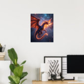Celestial Ember Dragon Poster (Heimbüro)
